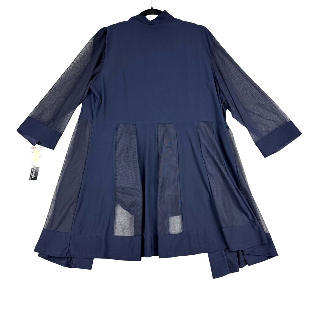 R&M Richards Jacket Cardigan Women 16W Blue 2 Piece Set Embellished Neckline NWT - Picture 2 of 12